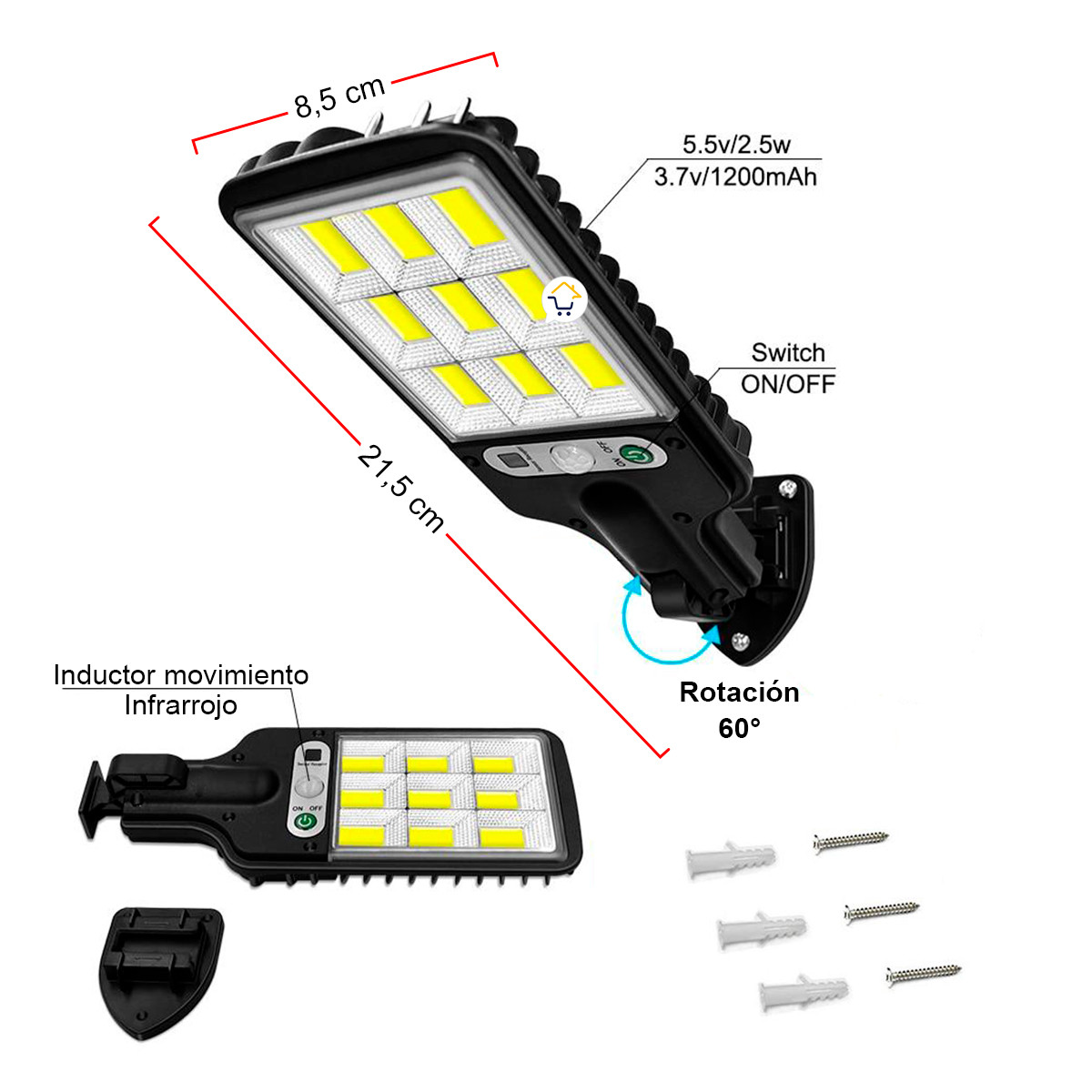 Miniatura 5 de Lampara Exterior Emergencia JX616E